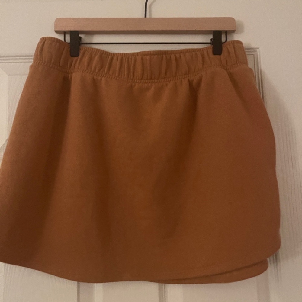 Women's Fleece Mini Skirt - Wild Fable Light Brown XL